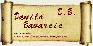 Danilo Bavarčić vizit kartica